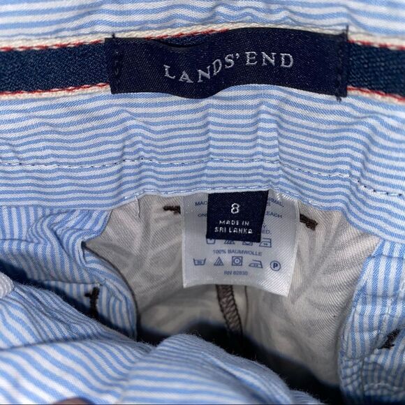 𝅺LANDS End capris brown white dressy 8 - Picture 3 of 3